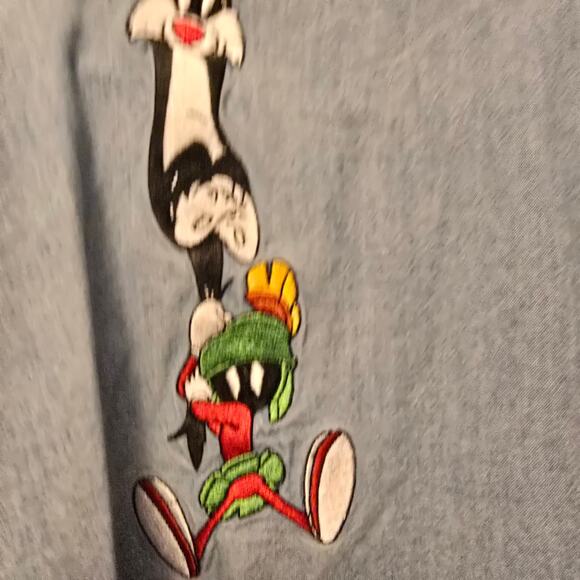 Vintage Warner Brothers Denim Character Button Up Shirt - Picture 6 of 6